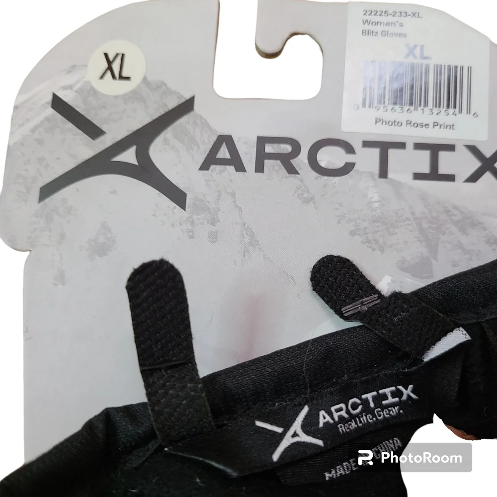 Arctix Size X-Large Black Photo Blitz 3M Thinsulate Puffer Snow Ski Gloves NWT